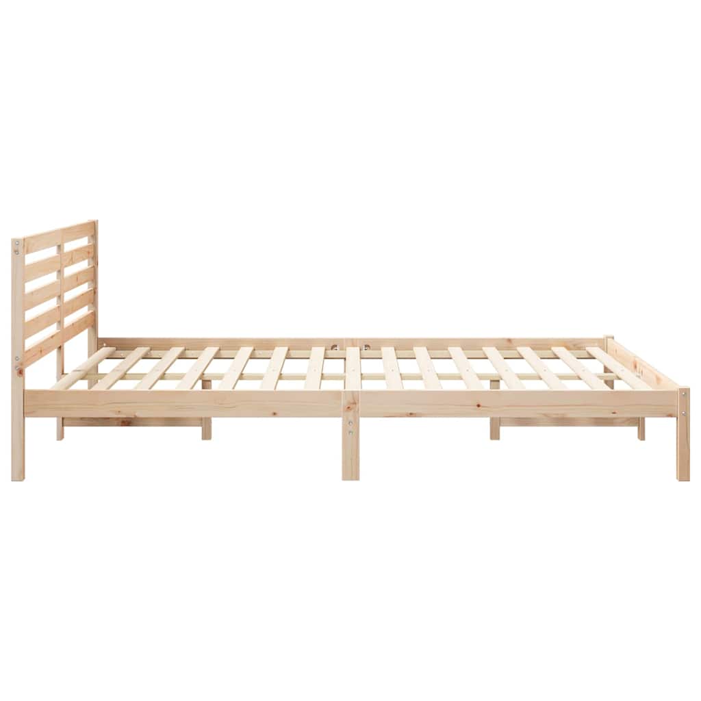 Cadre de lit Marron 160 x 210 cm Bois massif en pin - XIOS
