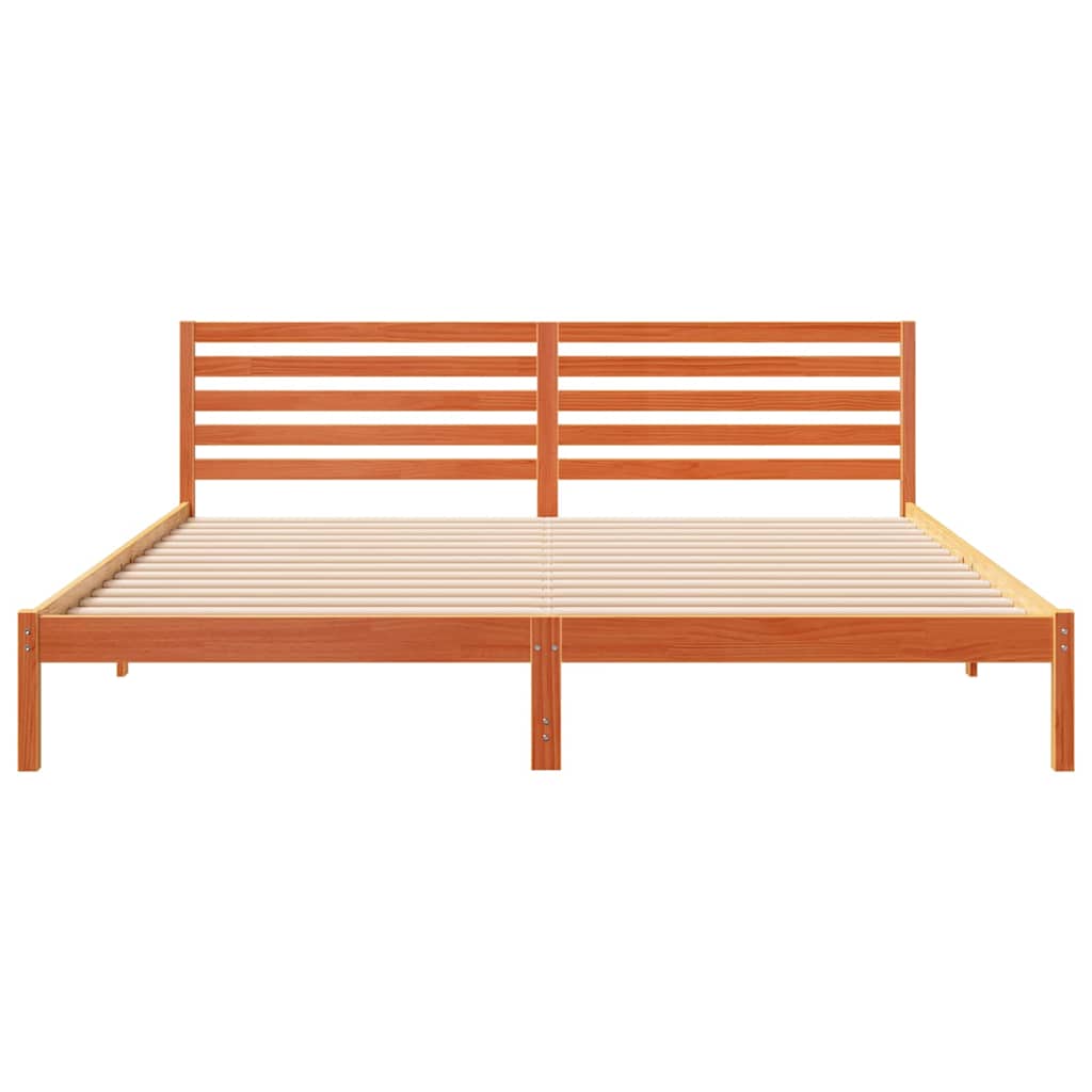 Cadre de lit Marron cire 200 x 210 cm Bois massif en pin - XIOS