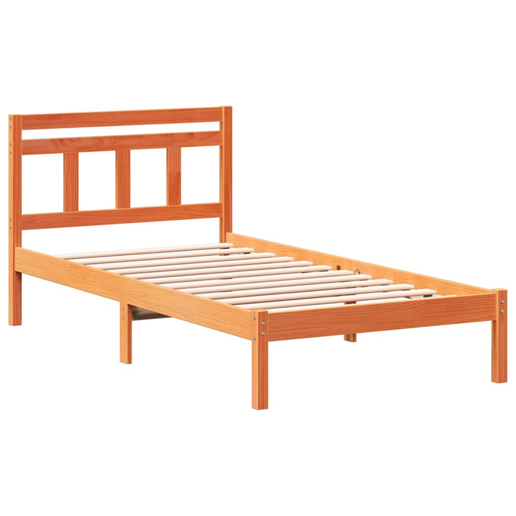 Cadre de lit Marron 100 x 200 cm Pin massif - XIOS