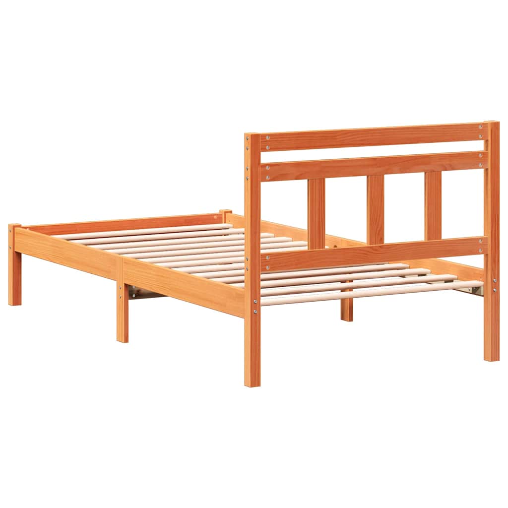 Cadre de lit Marron 100 x 200 cm Pin massif - XIOS