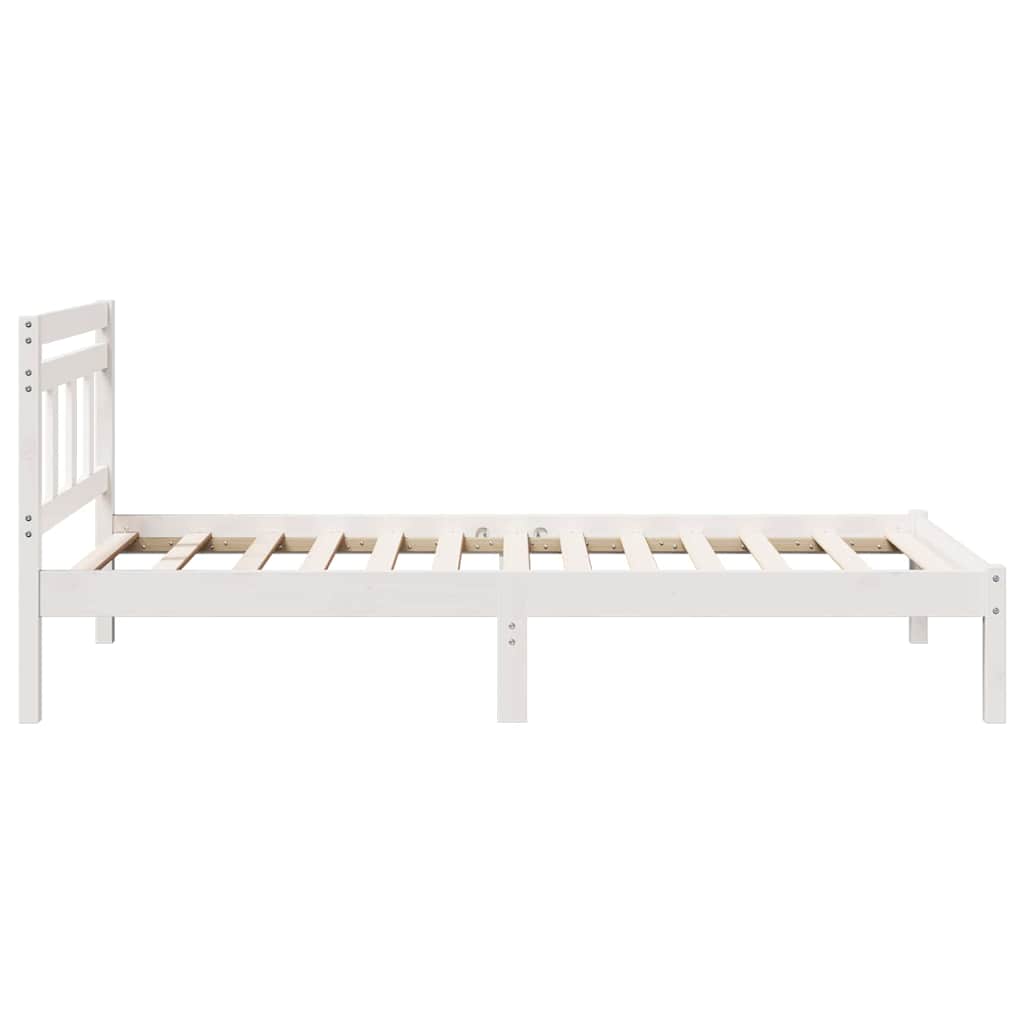 Cadre de lit Blanc Bois massif en pin - XIOS