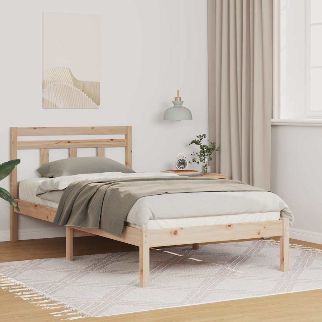 Cadre de lit Marron 75 x 190 cm Pin massif - XIOS