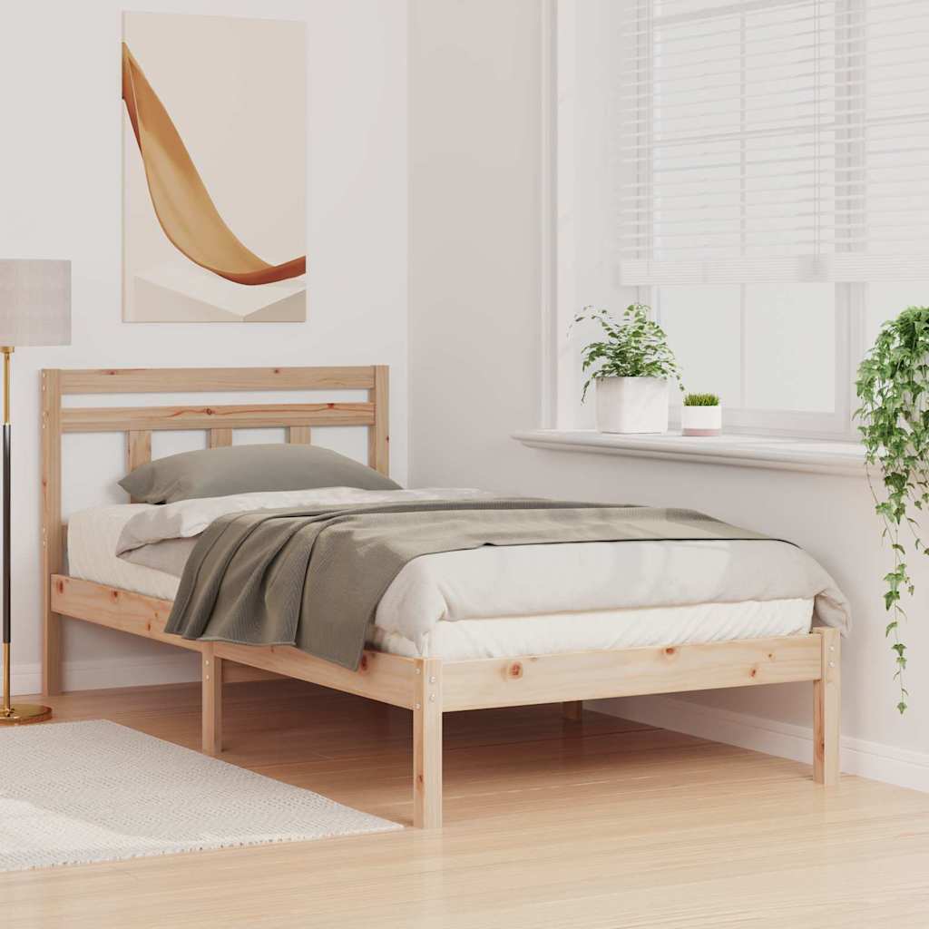 Cadre de lit Marron 75 x 190 cm Pin massif - XIOS