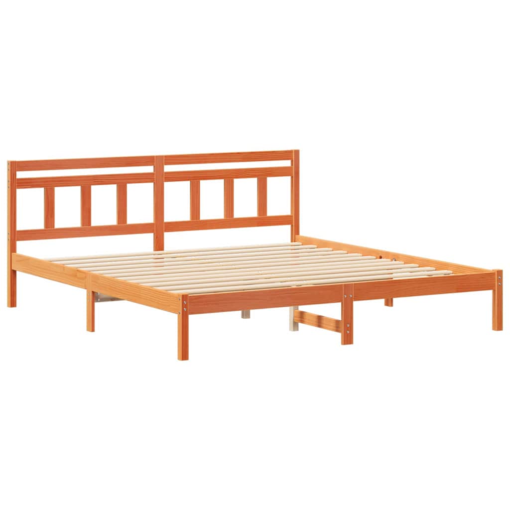Cadre de lit Marron 200 x 200 cm Pin massif - XIOS