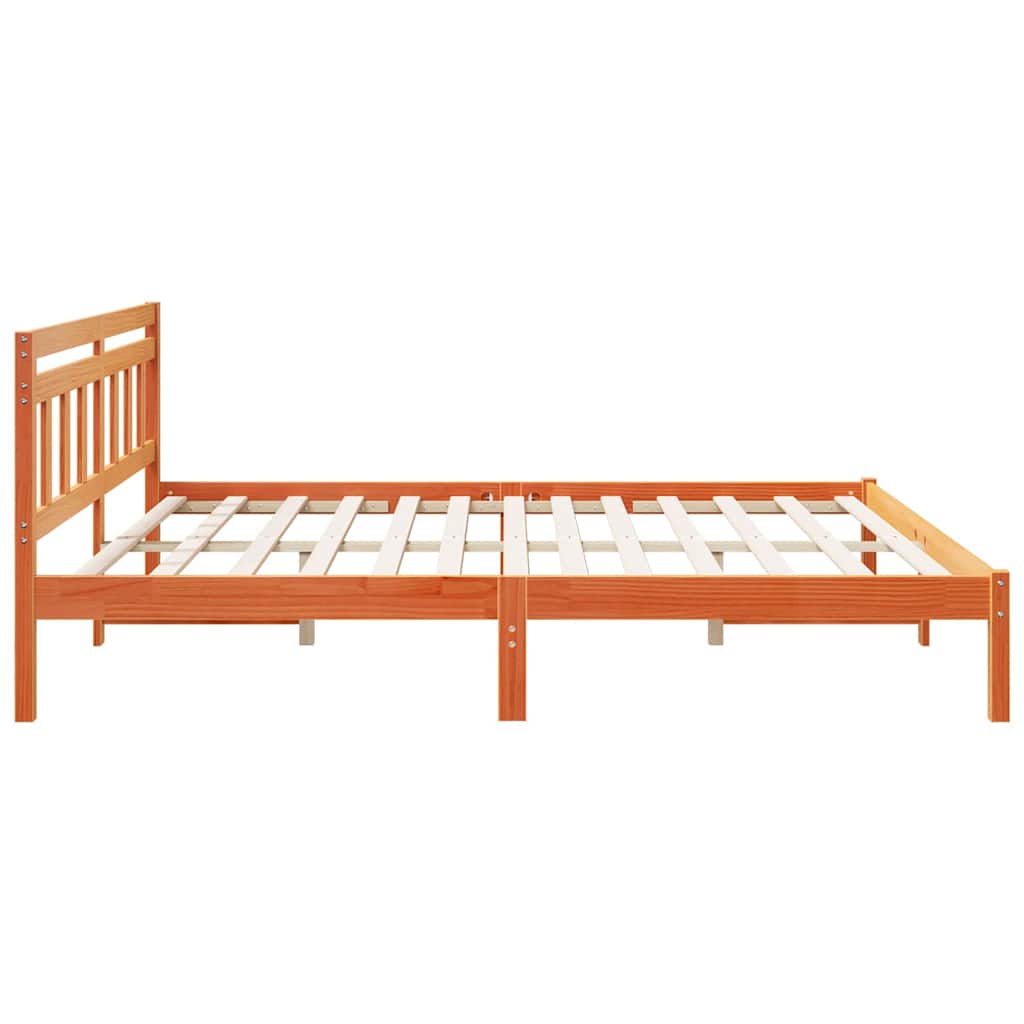 Cadre de lit Marron 200 x 200 cm Pin massif - XIOS