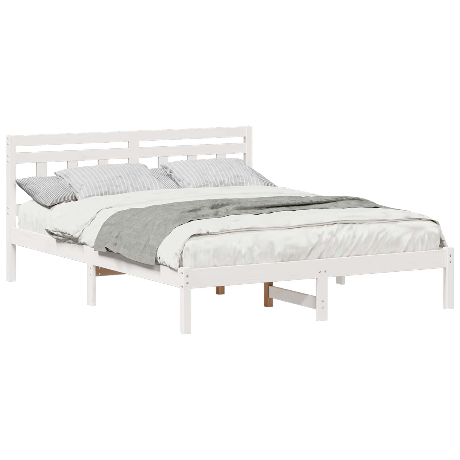 Cadre de lit Blanc 160 x 200 cm Pin massif - XIOS