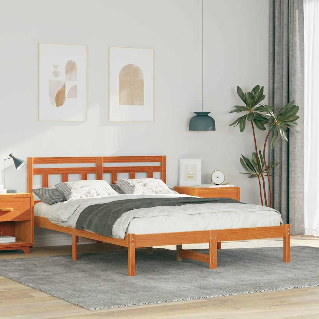 Cadre de lit Marron 120 x 190 cm Pin massif - XIOS
