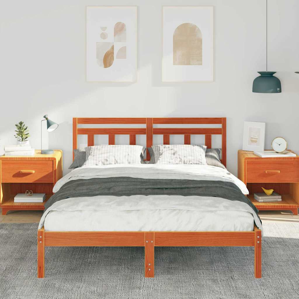 Cadre de lit Marron 120 x 190 cm Pin massif - XIOS