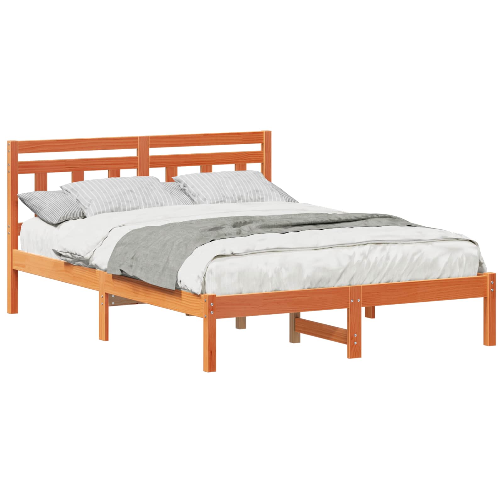Cadre de lit Marron 120 x 190 cm Pin massif - XIOS