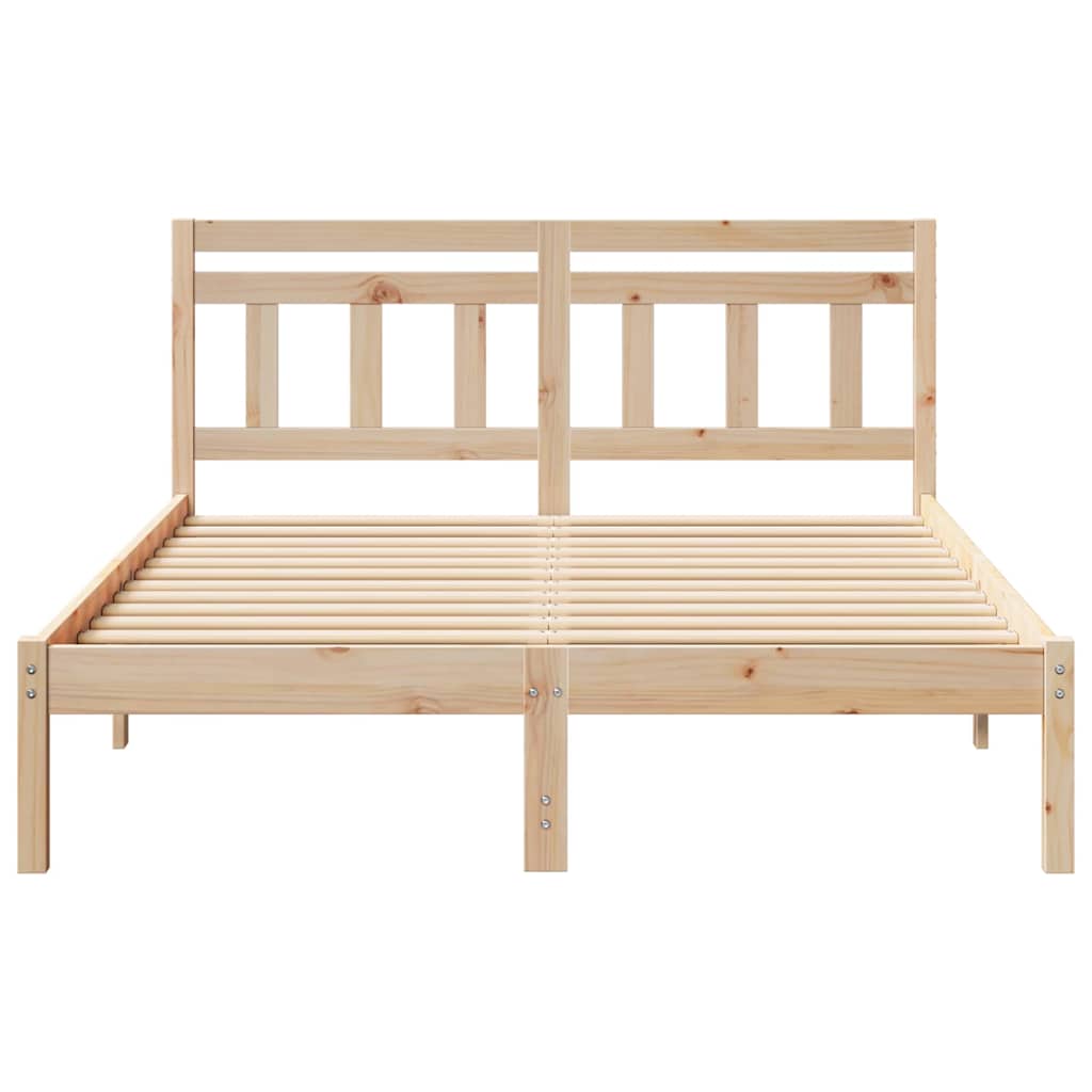 Cadre de lit Marron 140 x 190 cm Pin massif - XIOS