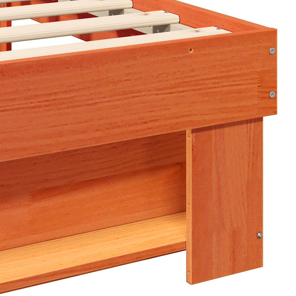 Cadre de lit Marron cire 160 x 200 cm Bois massif en pin - XIOS