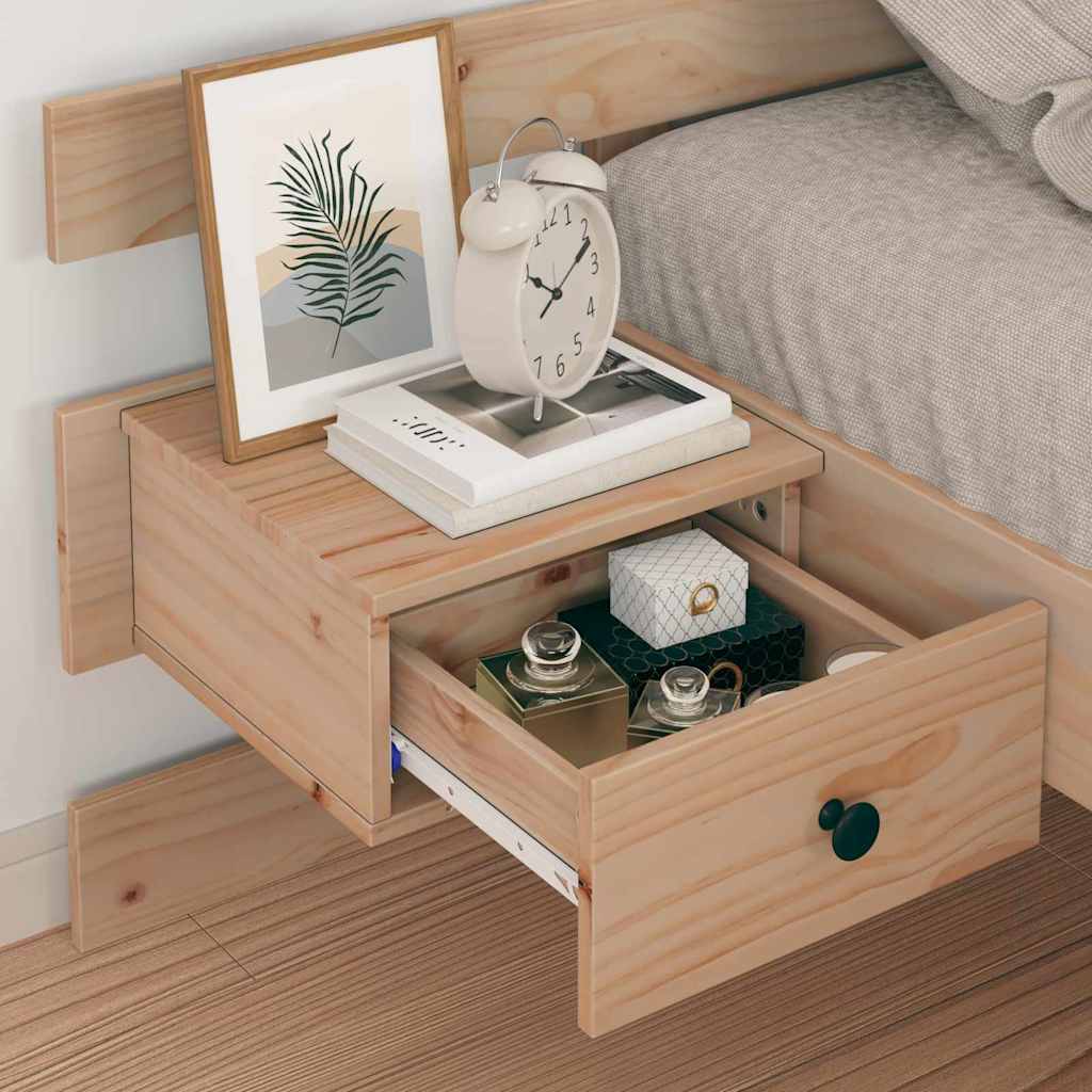 Cadre de lit avec tiroir Marron 90 x 190 cm Bois massif en pin - XIOS