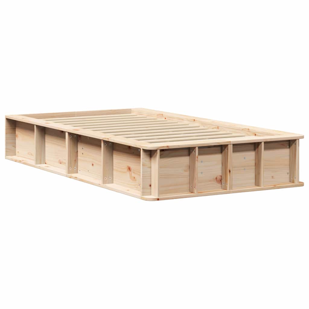 Cadre de lit Cire marron 75 x 190 cm Bois de pin massif - XIOS