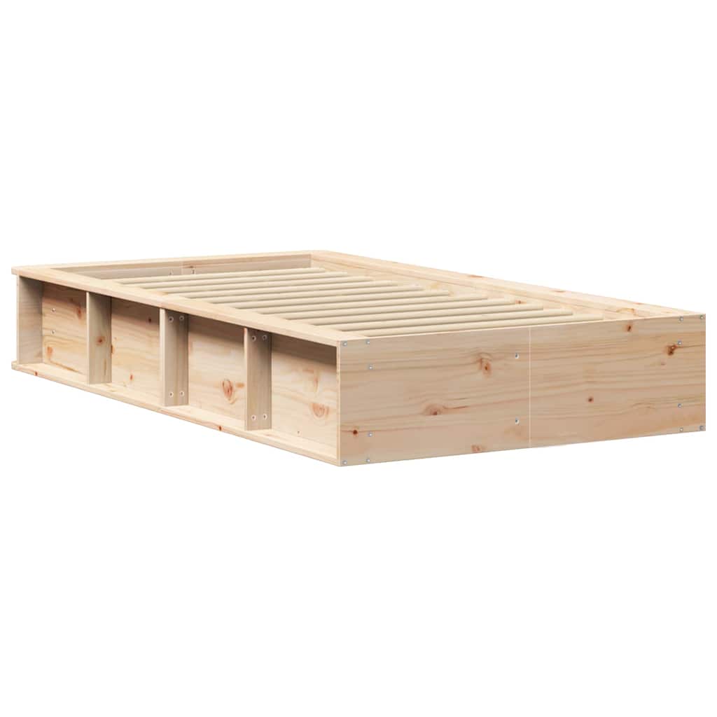 Cadre de lit Cire marron 75 x 190 cm Bois de pin massif - XIOS
