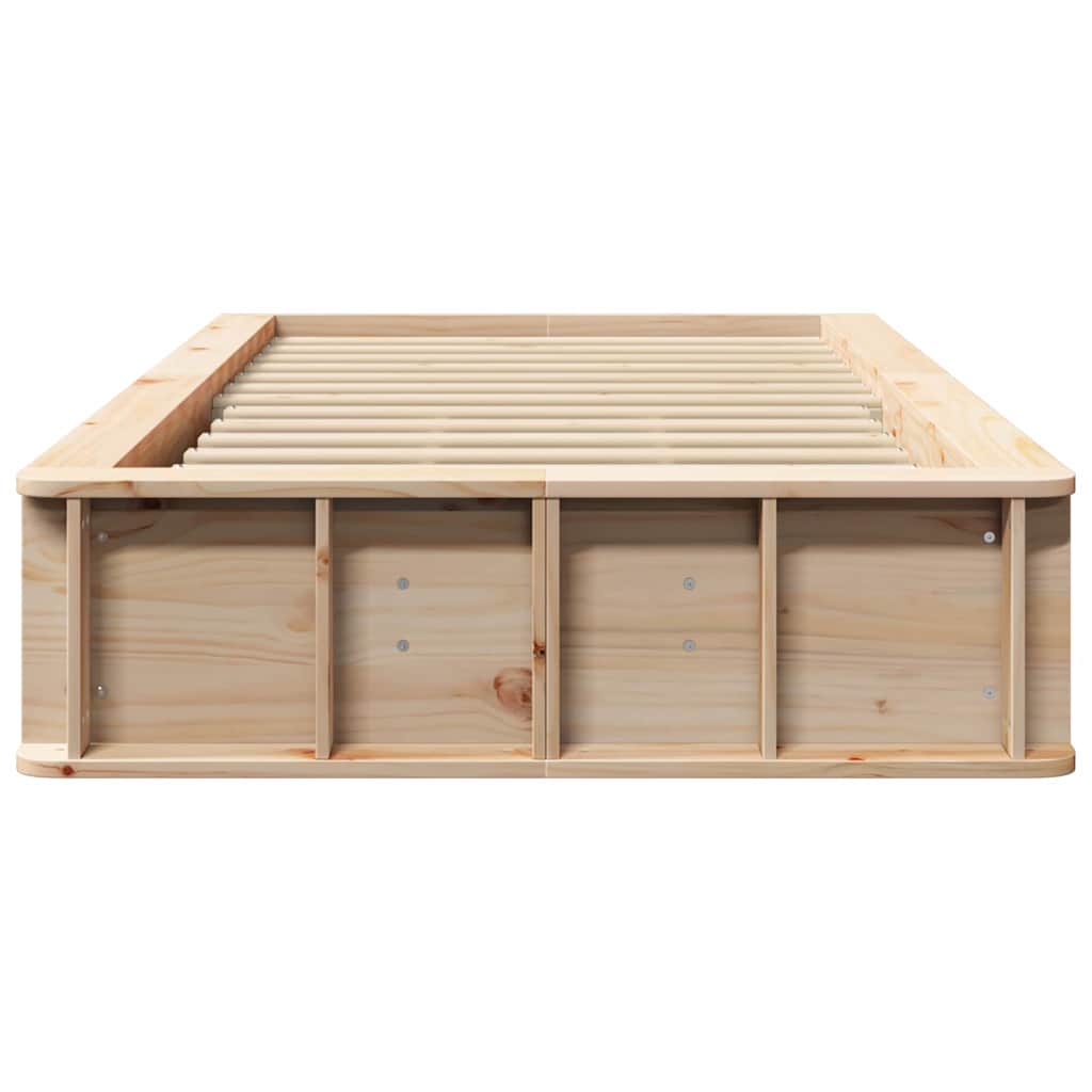 Cadre de lit Cire marron 75 x 190 cm Bois de pin massif - XIOS