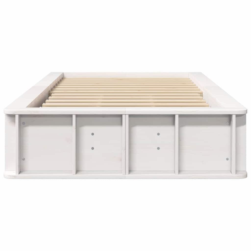Cadre de lit Blanc 75 x 190 cm Bois de pin massif - XIOS