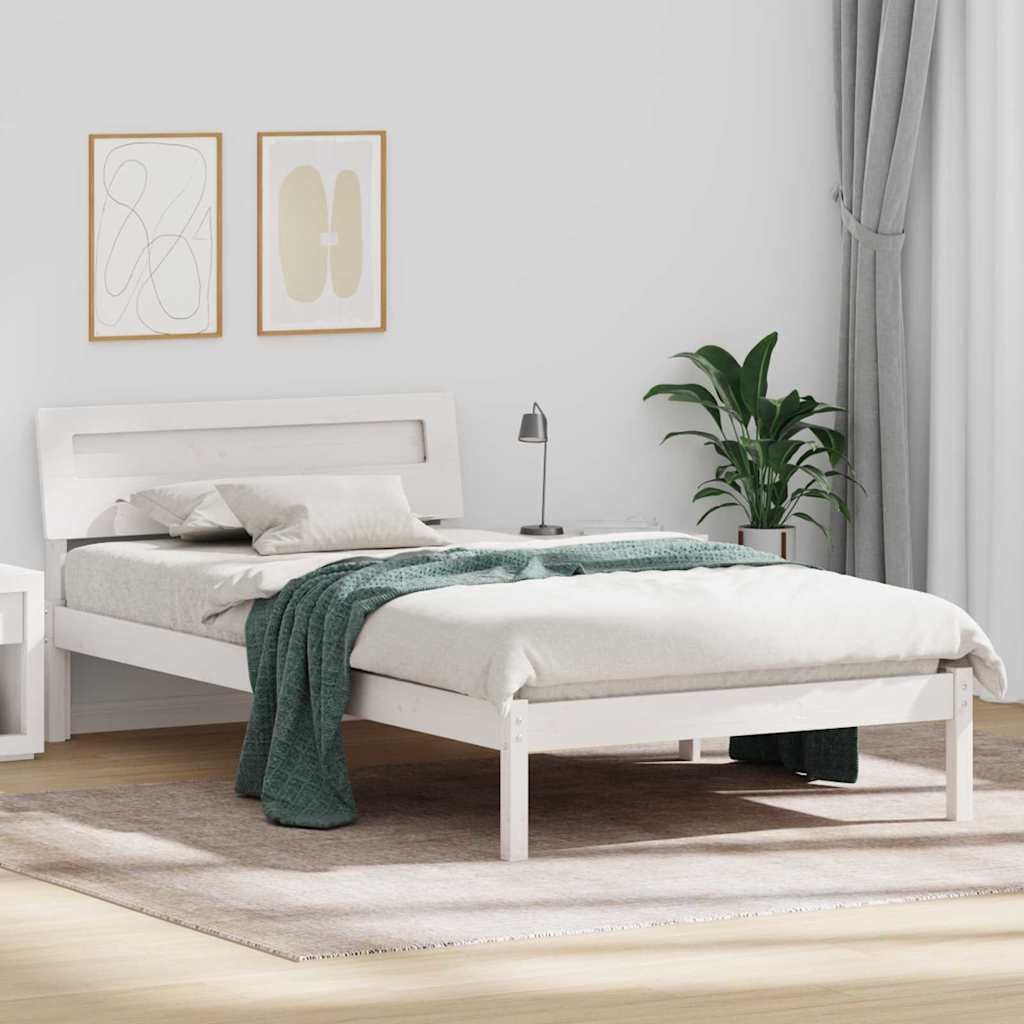 Cadre de lit avec tête de lit Blanc 80 x 200 cm Pin massif - XIOS