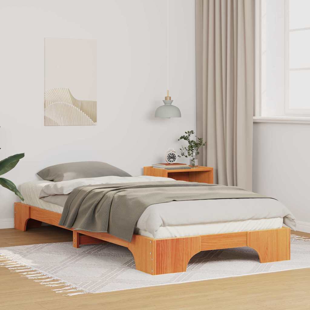 Cadre de lit Marron 90 x 210 cm Pin massif - XIOS