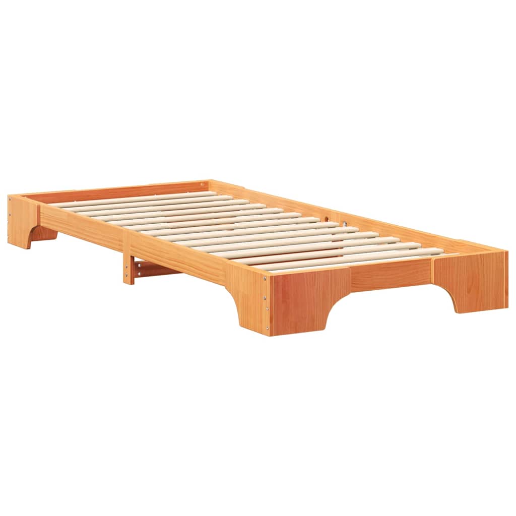 Cadre de lit Marron 90 x 210 cm Pin massif - XIOS