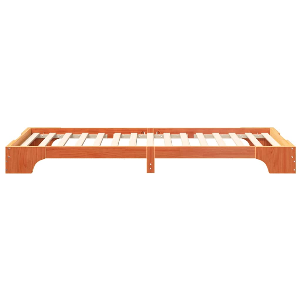 Cadre de lit Marron 90 x 210 cm Pin massif - XIOS