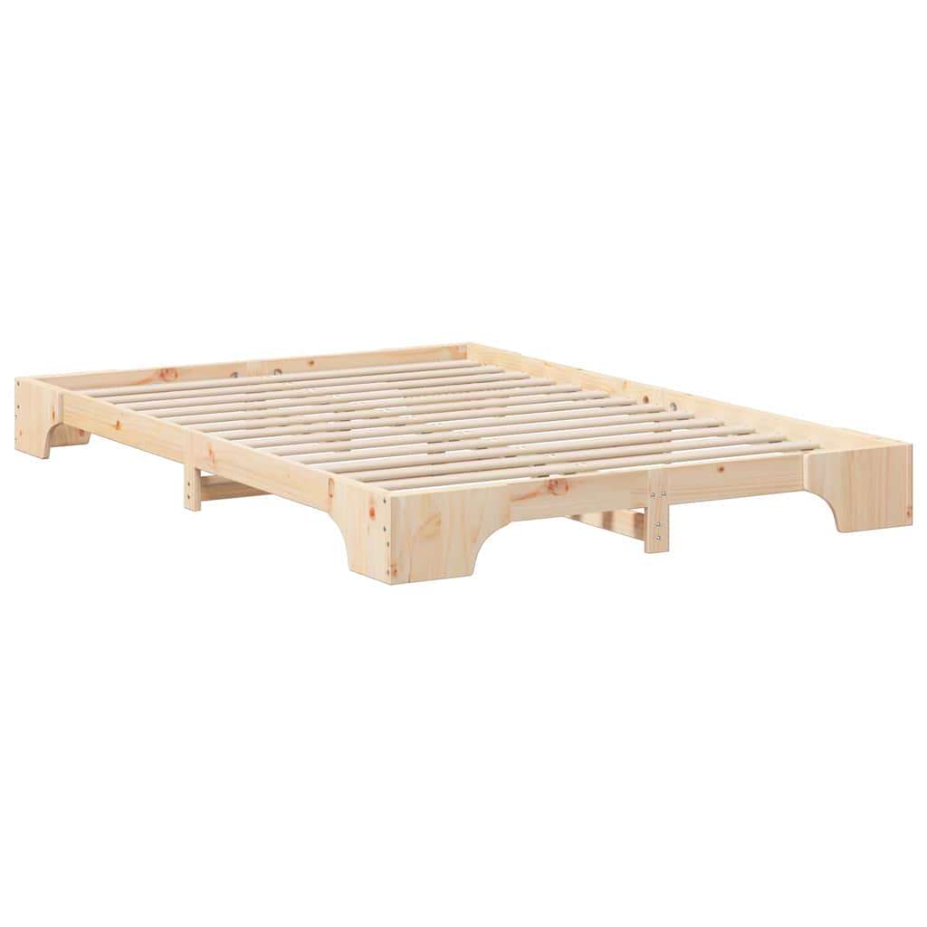 Cadre de lit Marron 140 x 210 cm Pin massif - XIOS