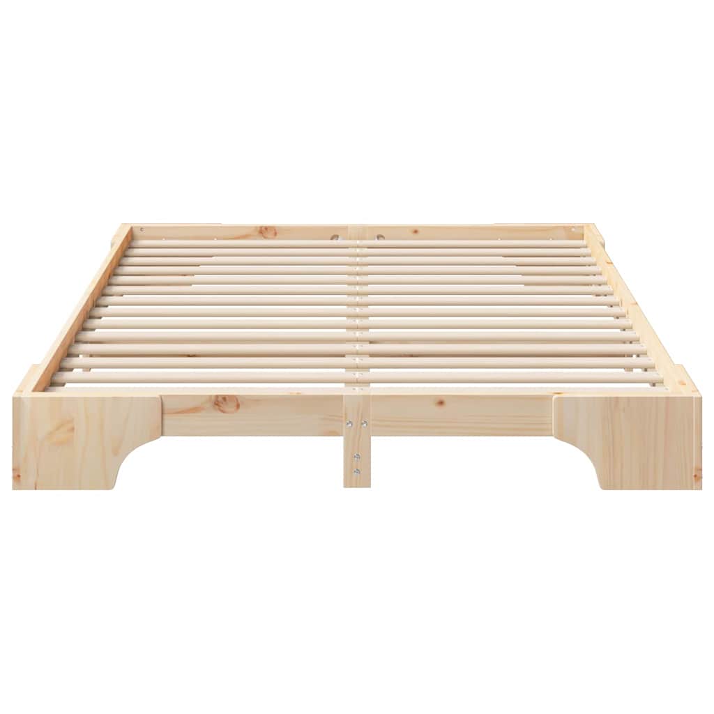 Cadre de lit Marron 140 x 210 cm Pin massif - XIOS