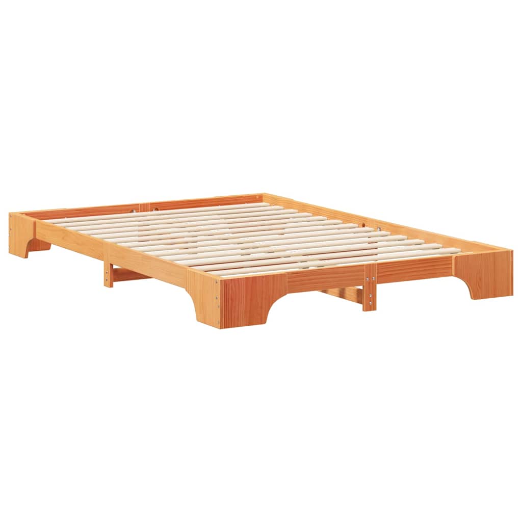 Cadre de lit Marron 140 x 210 cm Pin massif - XIOS