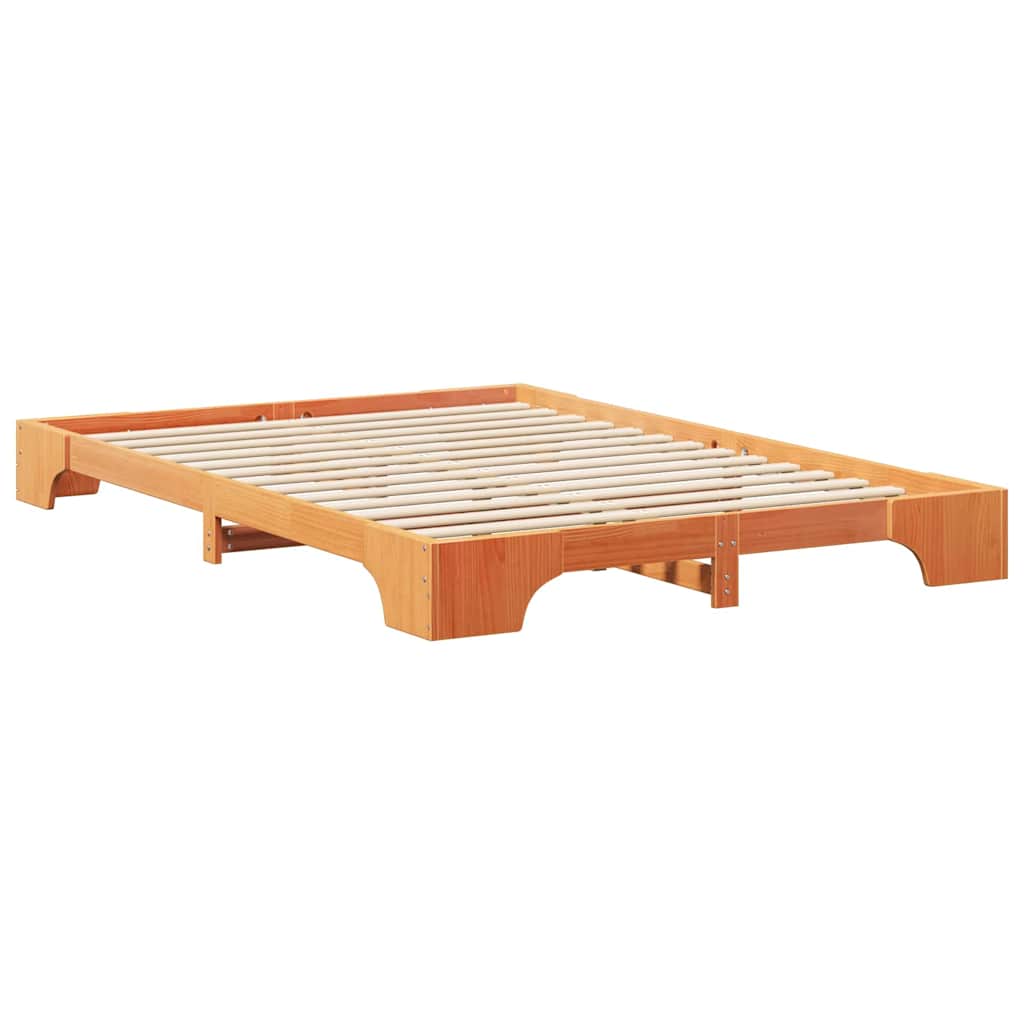 Cadre de lit Marron 140 x 210 cm Pin massif - XIOS