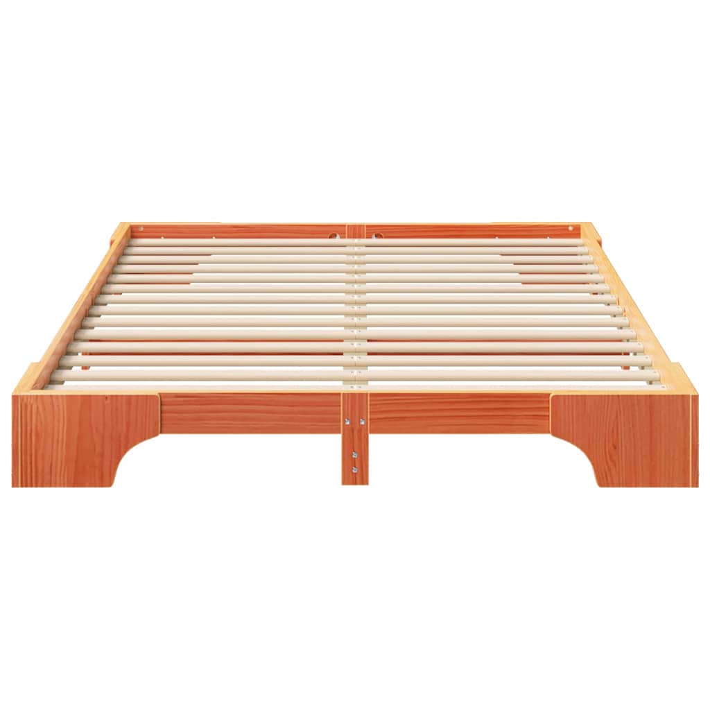 Cadre de lit Marron 140 x 210 cm Pin massif - XIOS