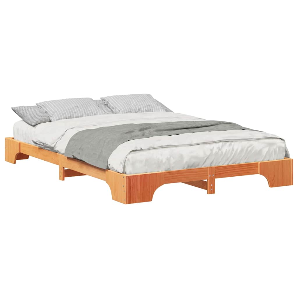 Cadre de lit Marron 140 x 210 cm Pin massif - XIOS