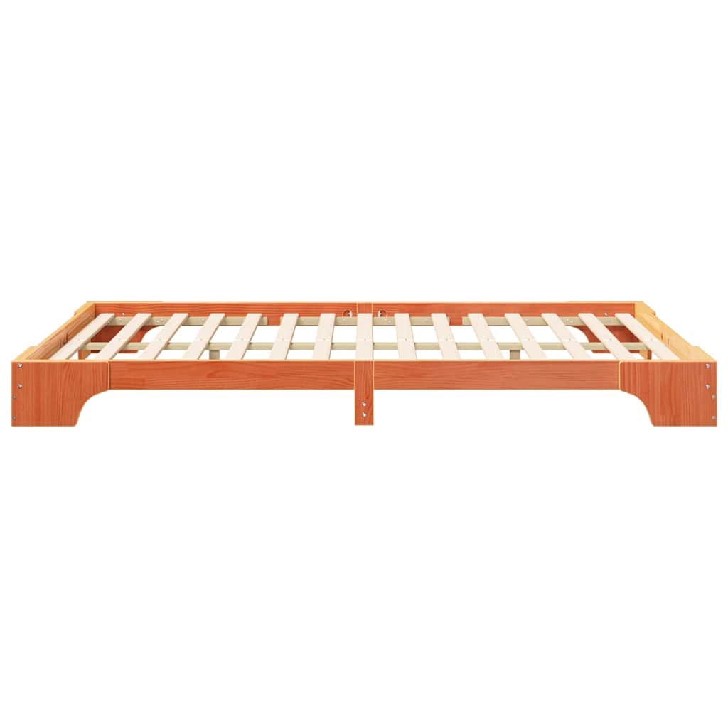 Cadre de lit Marron 140 x 210 cm Pin massif - XIOS