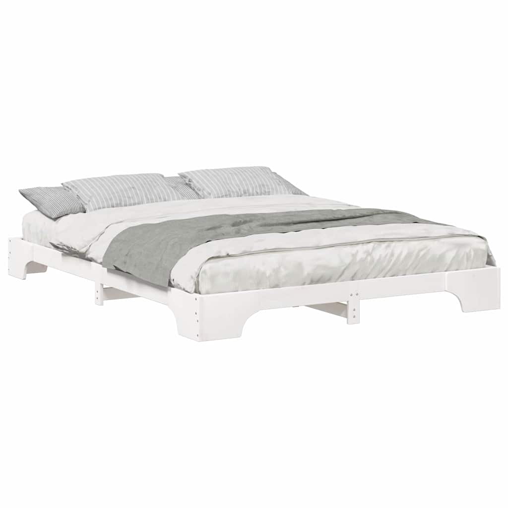 Cadre de lit Blanc 160 x 210 cm Pin massif - XIOS