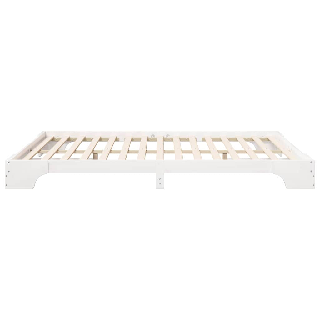 Cadre de lit Blanc 160 x 210 cm Pin massif - XIOS