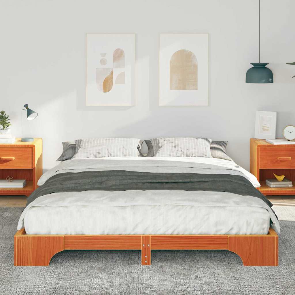 Cadre de lit Marron 160 x 210 cm Pin massif - XIOS