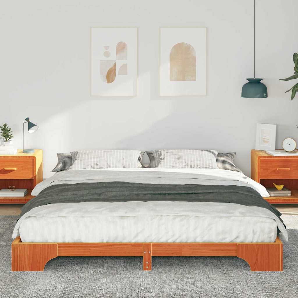 Cadre de lit Marron 180 x 210 cm Pin massif - XIOS