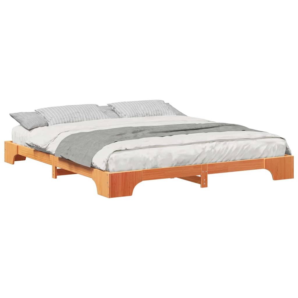 Cadre de lit Marron 200 x 210 cm Pin massif - XIOS
