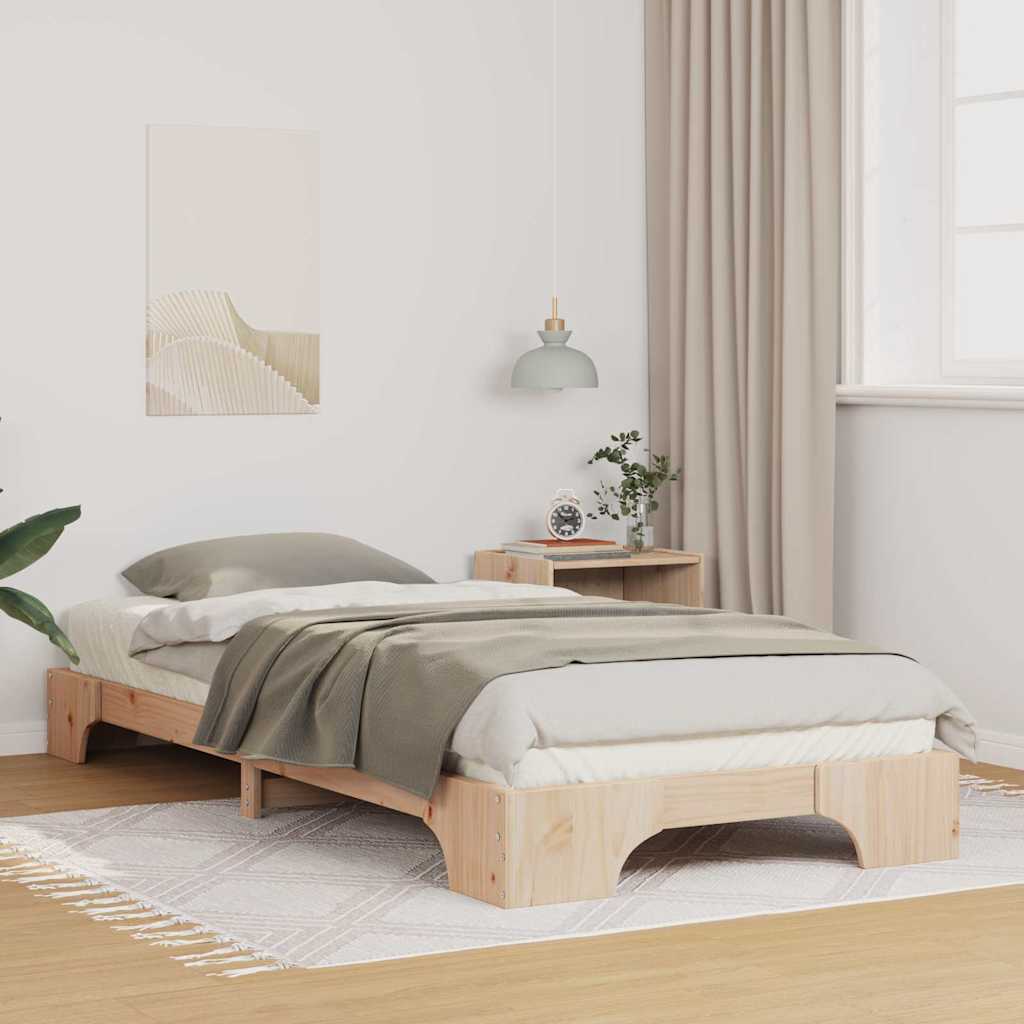 Cadre de lit Marron 80 x 220 cm Pin massif - XIOS