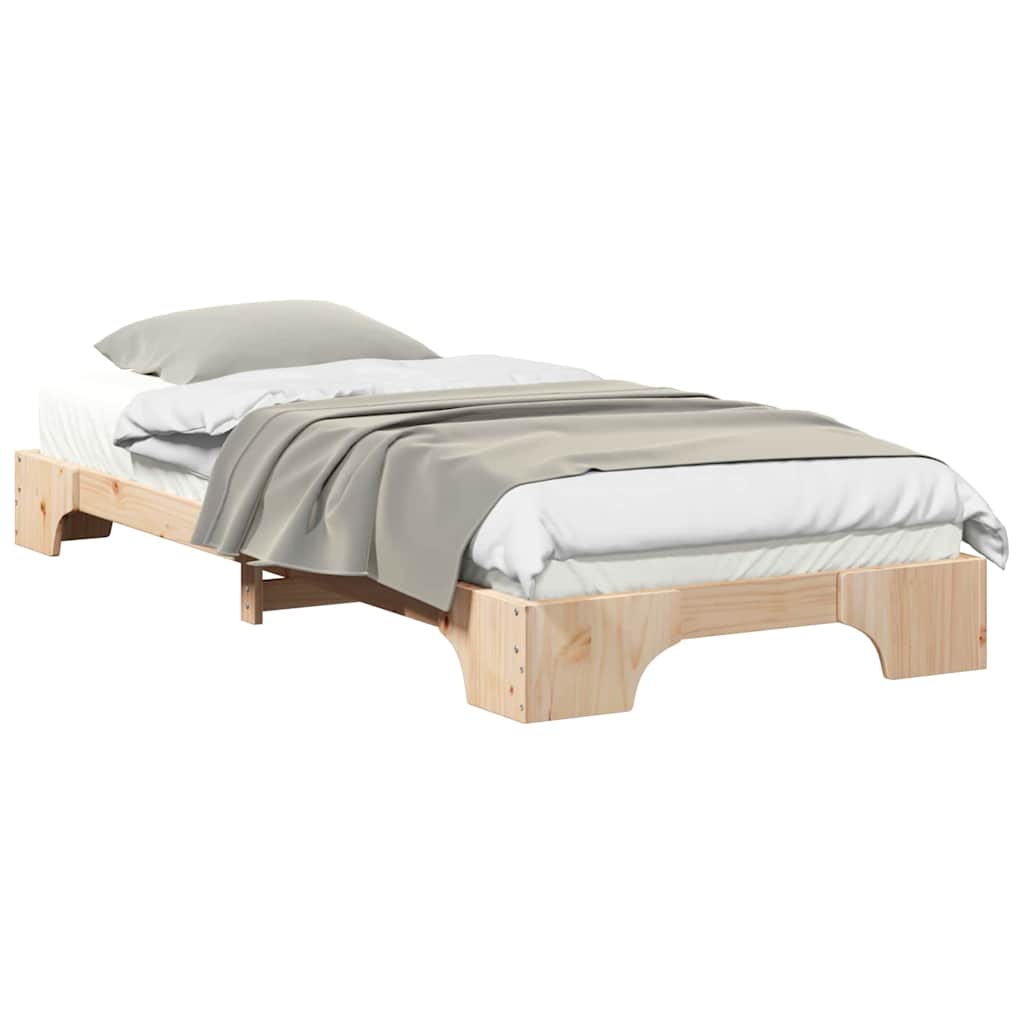 Cadre de lit Marron 90 x 220 cm Pin massif - XIOS