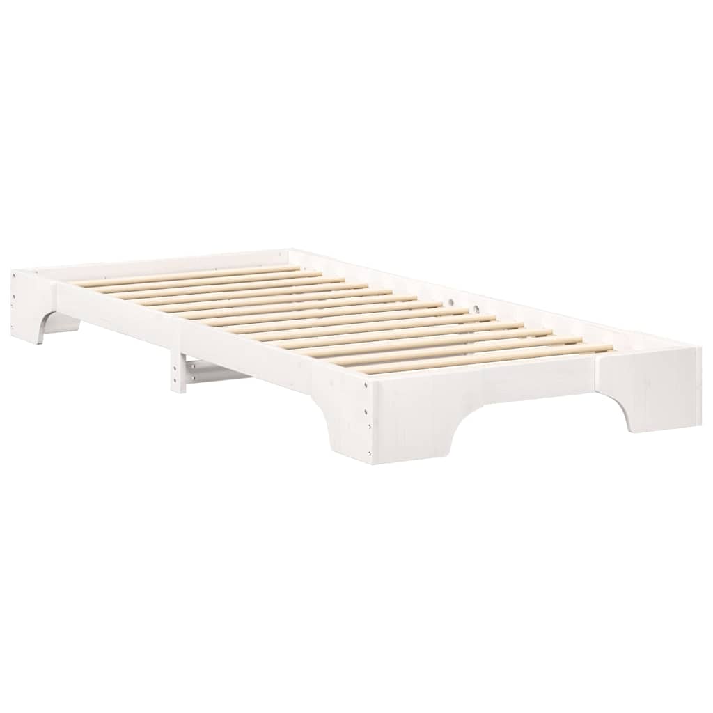 Cadre de lit Blanc 90 x 220 cm Pin massif - XIOS