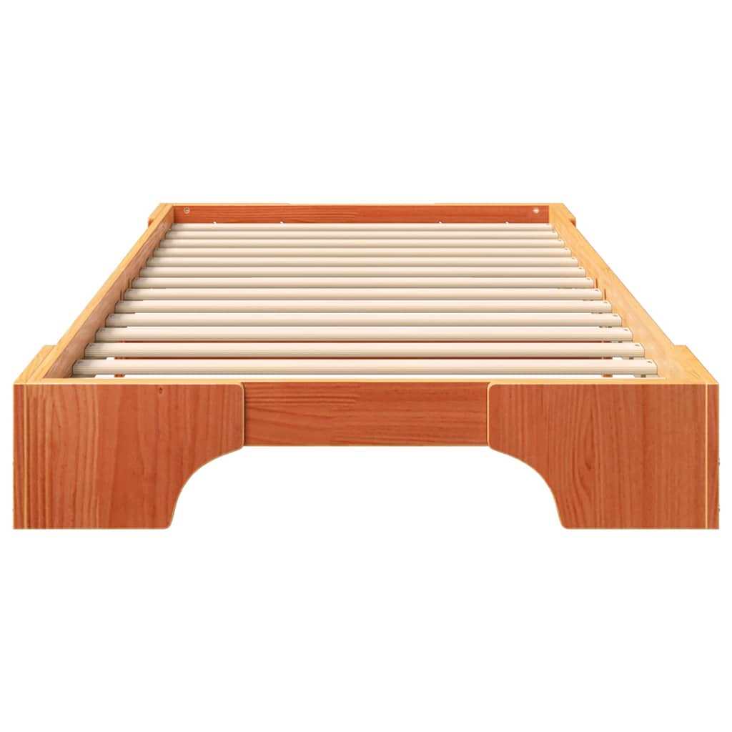 Cadre de lit Marron 100 x 220 cm Pin massif - XIOS