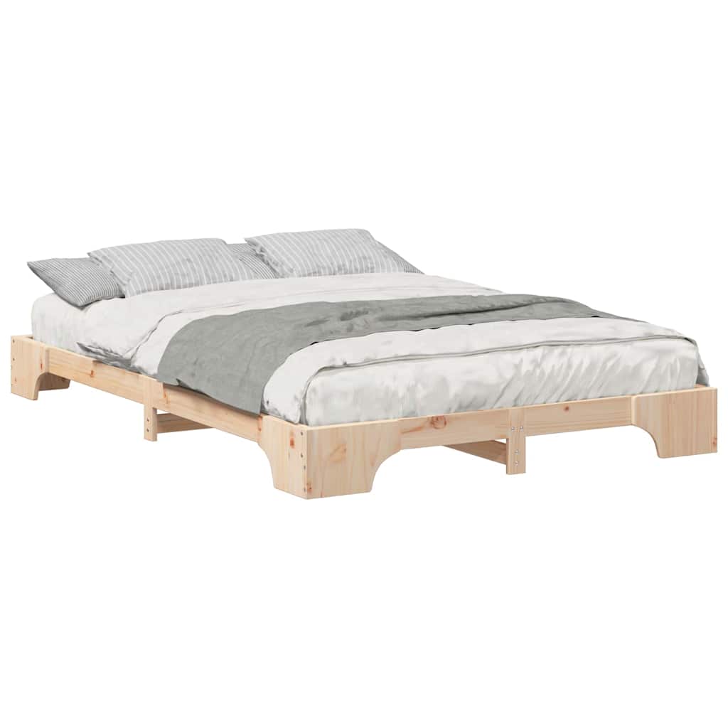 Cadre de lit Marron 140 x 220 cm Pin massif - XIOS