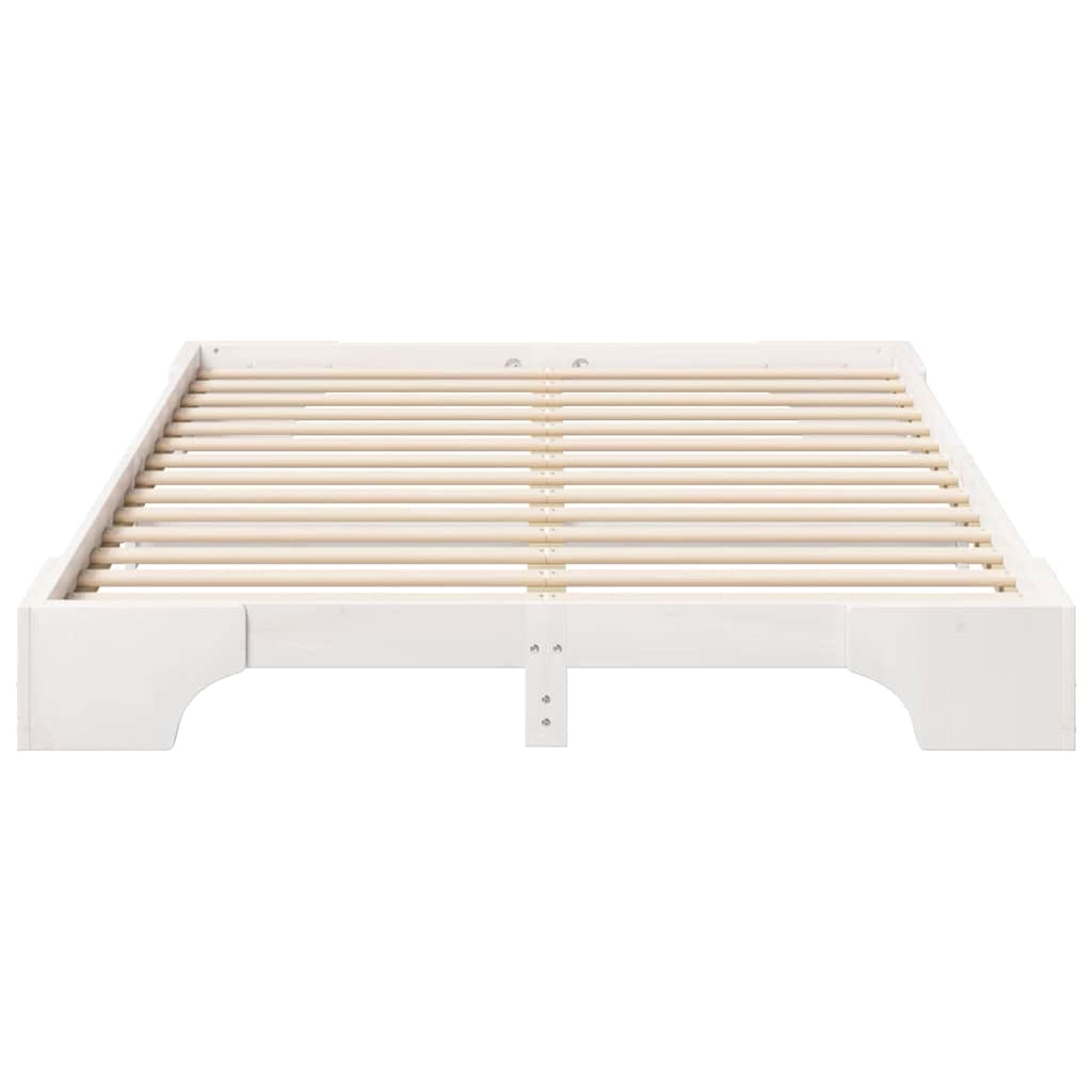 Cadre de lit Blanc 140 x 220 cm Pin massif - XIOS