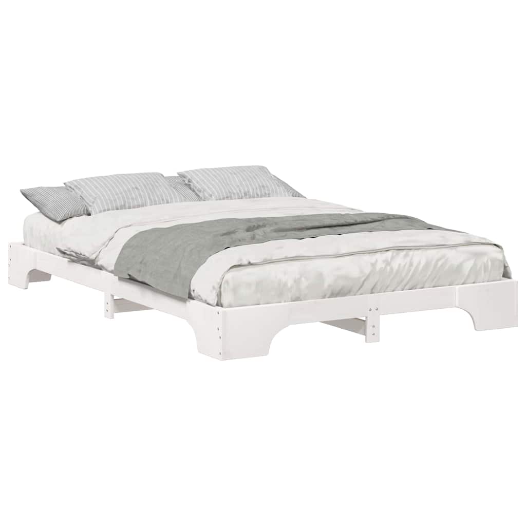 Cadre de lit Blanc 140 x 220 cm Pin massif - XIOS