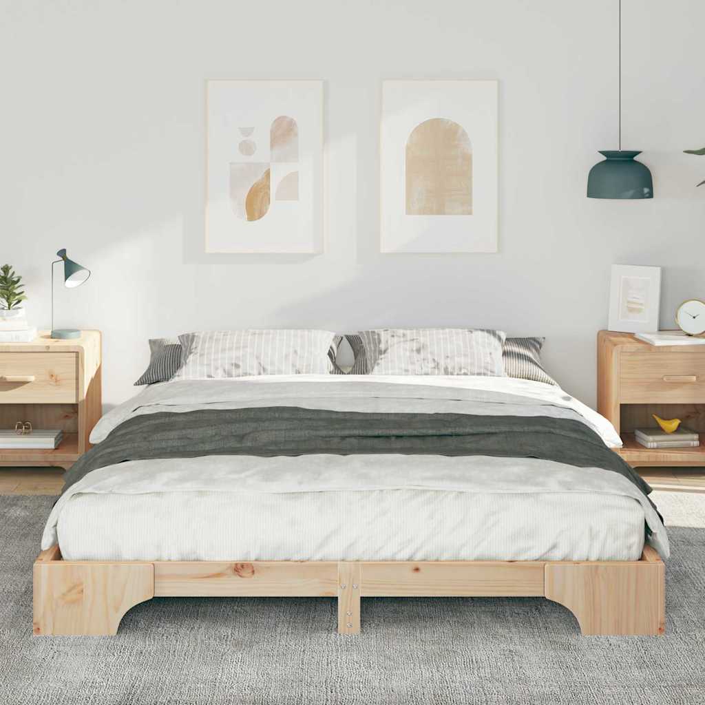 Cadre de lit Marron 160 x 220 cm Pin massif - XIOS