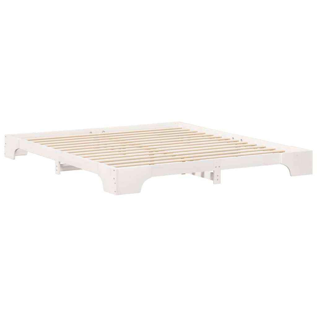 Cadre de lit Blanc 180 x 220 cm Pin massif - XIOS
