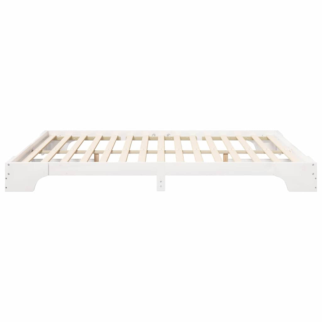 Cadre de lit Blanc 180 x 220 cm Pin massif - XIOS