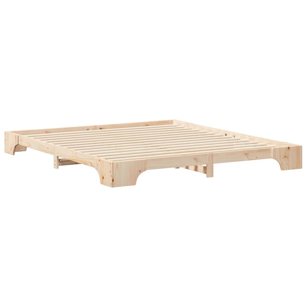 Cadre de lit Marron 200 x 220 cm Pin massif - XIOS