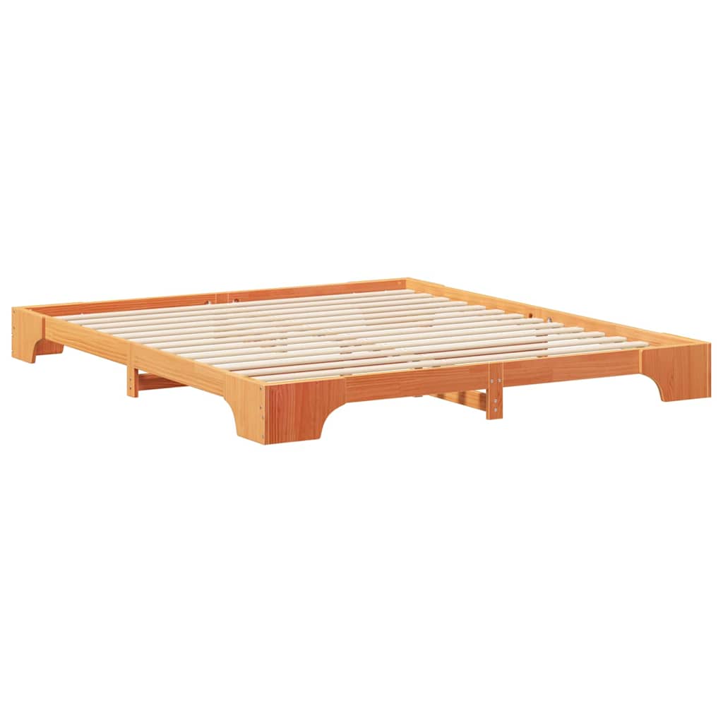 Cadre de lit Marron 200 x 220 cm Pin massif - XIOS