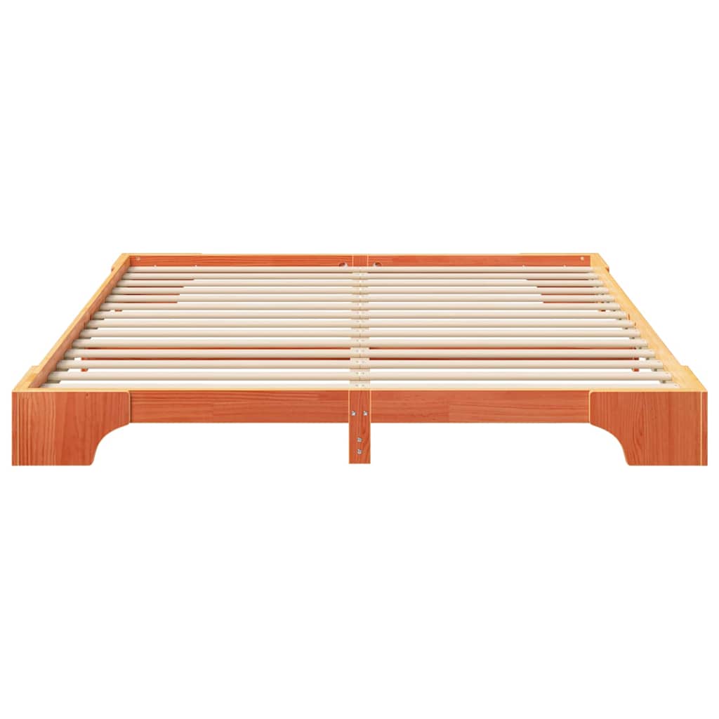 Cadre de lit Marron 200 x 220 cm Pin massif - XIOS