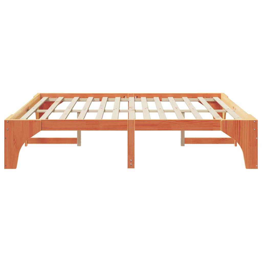 Cadre de lit Marron 200 x 200 cm Pin massif - XIOS